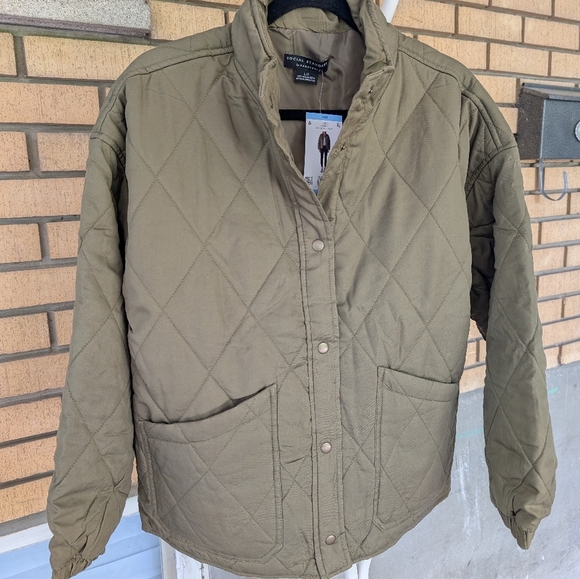 Nwt Social Standard Green Lightweight Utility Jacket - Picture 1 of 2